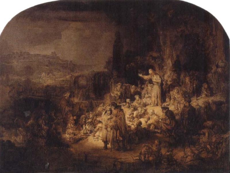 REMBRANDT Harmenszoon van Rijn St.John the Baptist Preaching